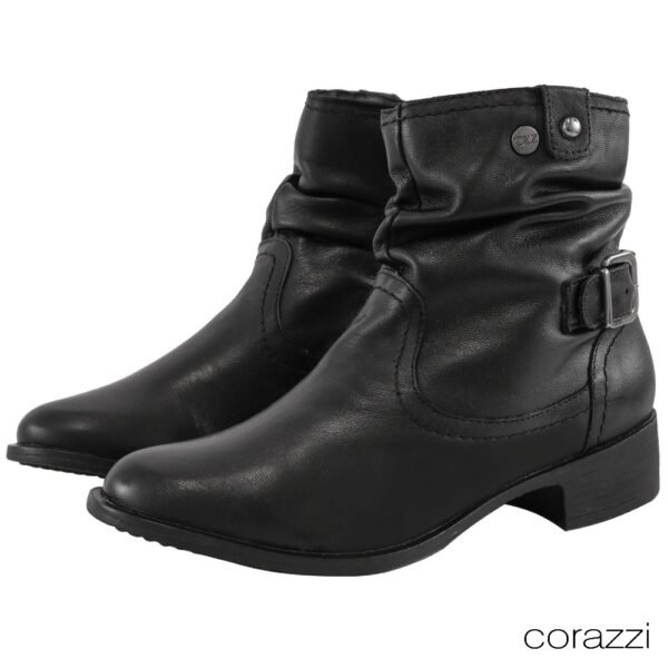 Bota Corazzi Folk Fivela Pelica Preta