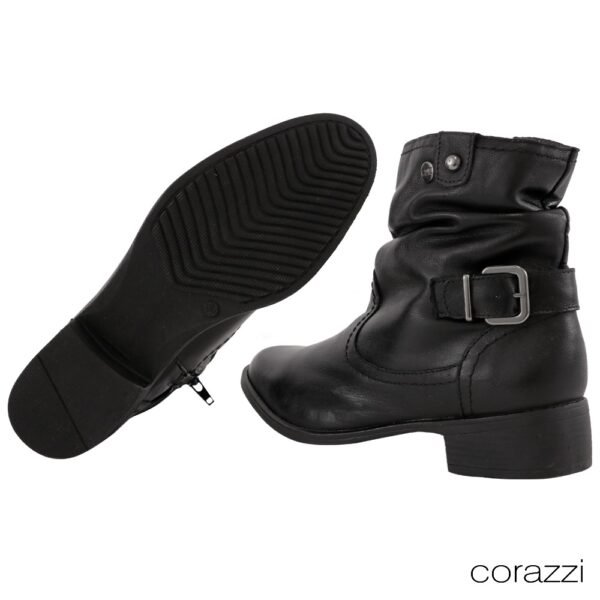 Bota Corazzi Folk Fivela Pelica Preta