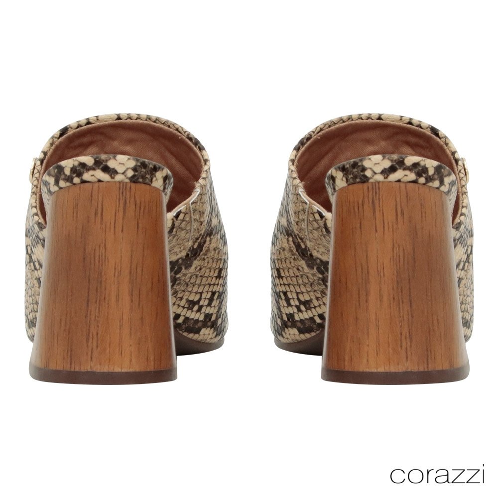 Mule Corazzi Animal Print light Tan