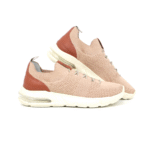 Tênis Feminino Couro Air Knit Nude Corazzi