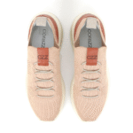 Tênis Feminino Couro Air Knit Nude Corazzi