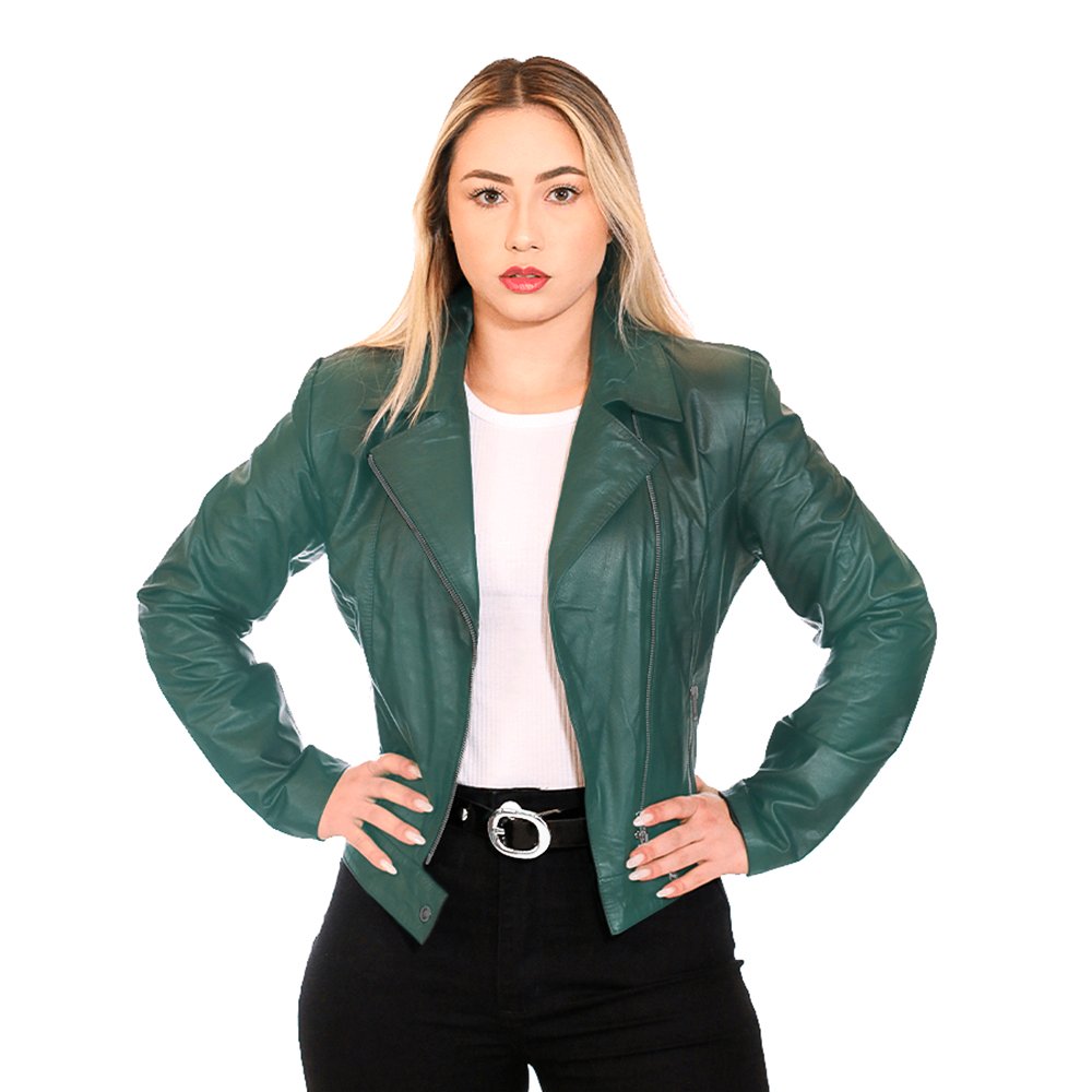 Jaqueta Feminina Perfecto Couro Verde