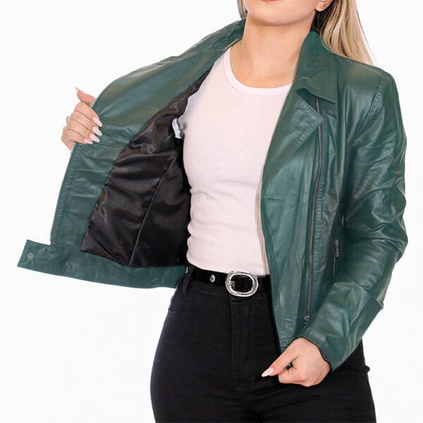 Jaqueta Feminina Perfecto Couro Verde