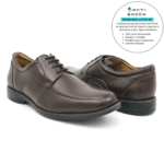 Sapato Social Anti Shock Couro Pinhão